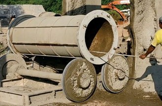 Casting an RCC pipe using rotary mould equipment